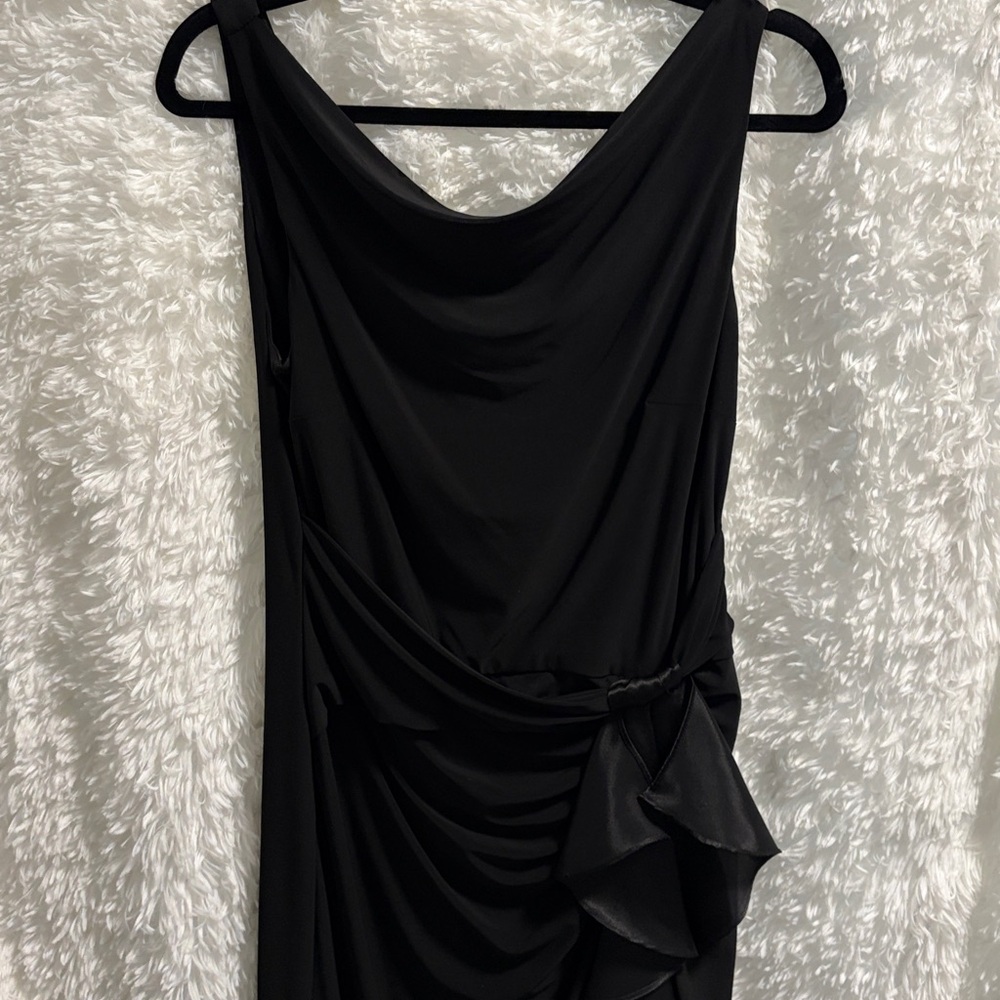 Betsy & Adam Black Asymmetrical Dress
